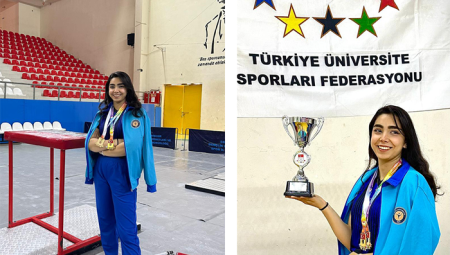 Türkiye Şampiyonu Sporcumuzdan Rektör Arıöz’e Ziyaret