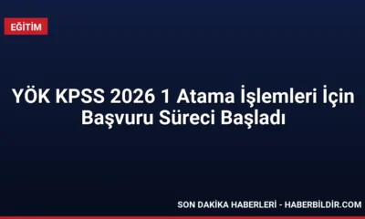 YÖK KPSS 2026 1 Atama İşlemleri İçin Başvuru Süreci Başladı