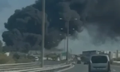 Esenyurt TEM Otoyolu üzerinde TIR yangını