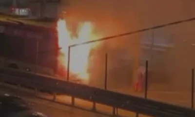 Kağıthane'de Metrobüs Yangını Paniği