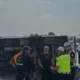 Antalya Isparta kara yolunda yolcu midibüsü devrildi