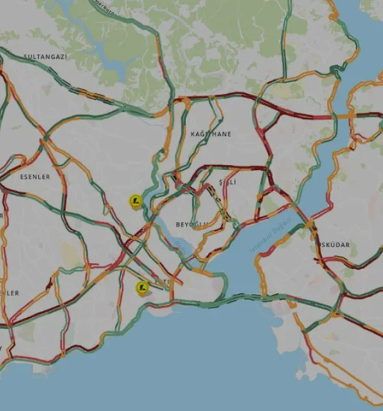 İstanbul Trafiğinde Akşam Saatlerinde Yüzde 83 Yoğunluk