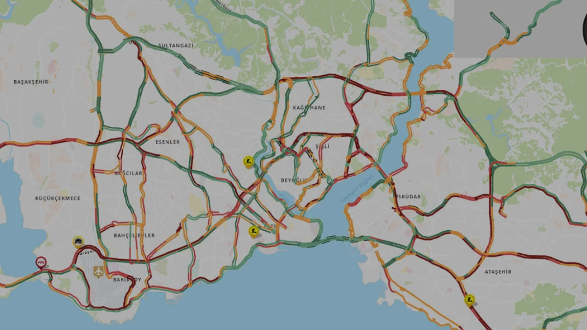 İstanbul Trafiğinde Akşam Saatlerinde Yüzde 83 Yoğunluk
