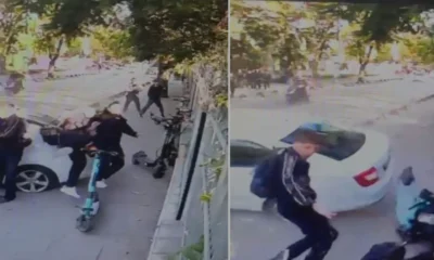 Üsküdar'da Kontrolden Çıkan Otomobil Öğrencilere Çarptı