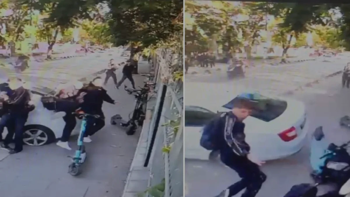 Üsküdar'da Kontrolden Çıkan Otomobil Öğrencilere Çarptı